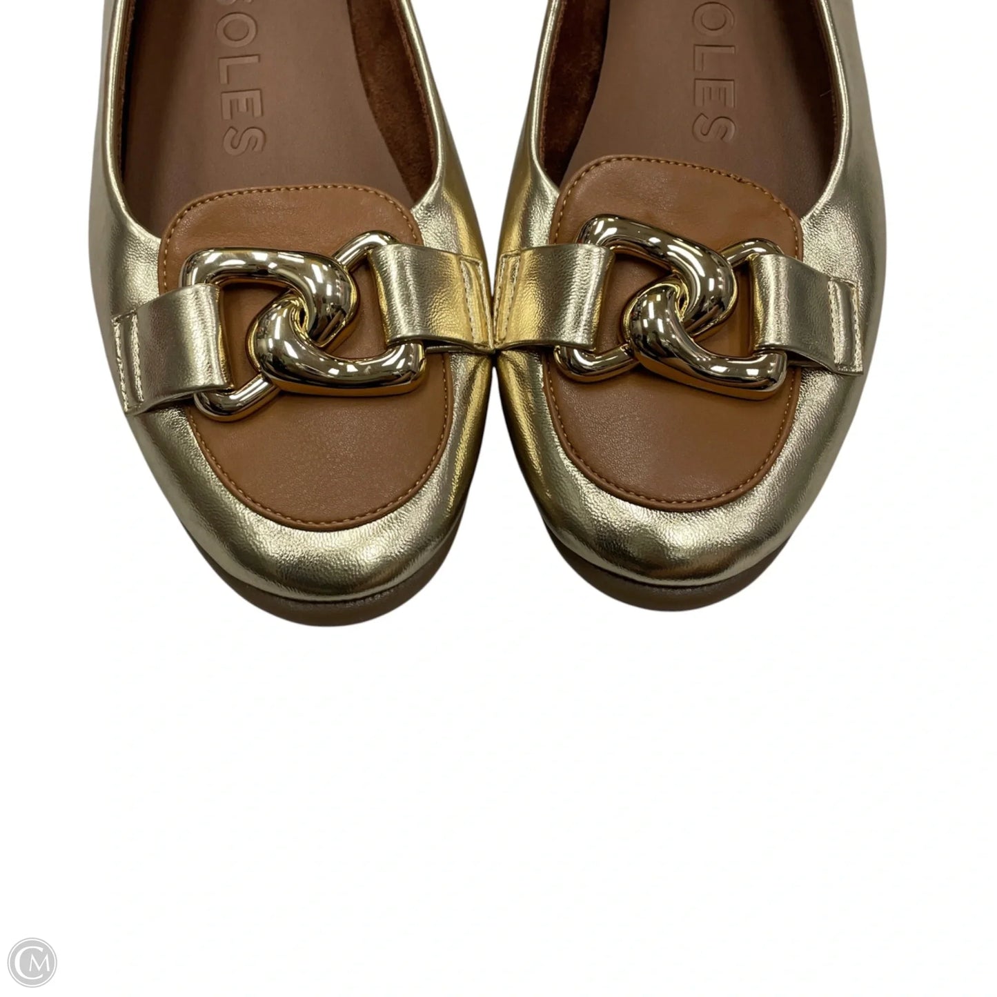 Shoes Flats By Aerosoles In Gold, Size: 7.5