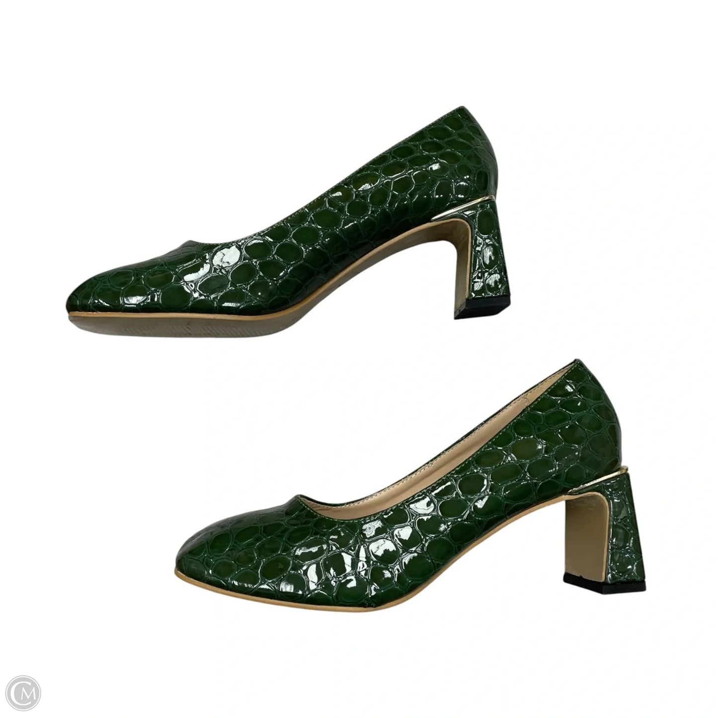 Shoes Heels Block By Unique Vintage In Green, Size: 9