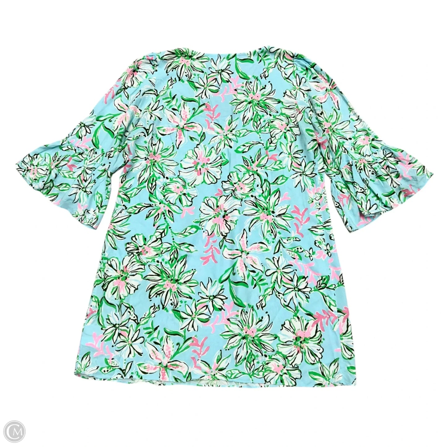 Dress Designer By Lilly Pulitzer In Blue & White, Size: L