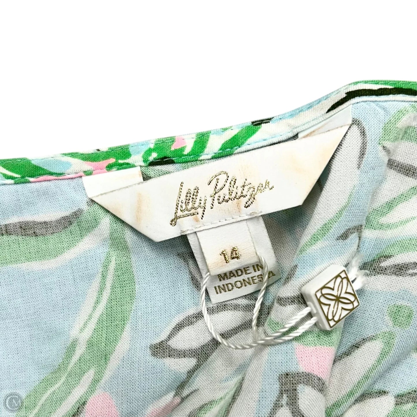 Dress Designer By Lilly Pulitzer In Blue & White, Size: L