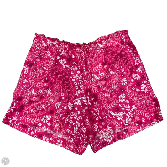 Shorts By Loft In Pink & White, Size: L