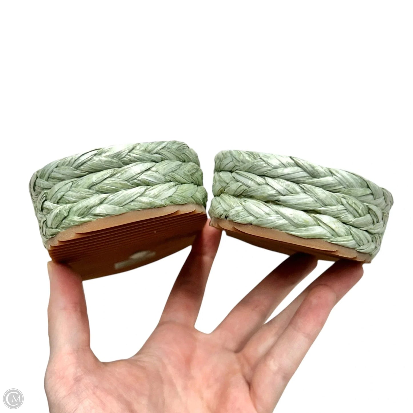 Sandals Heels Platform By Bibi Lou In Green, Size: 9.5