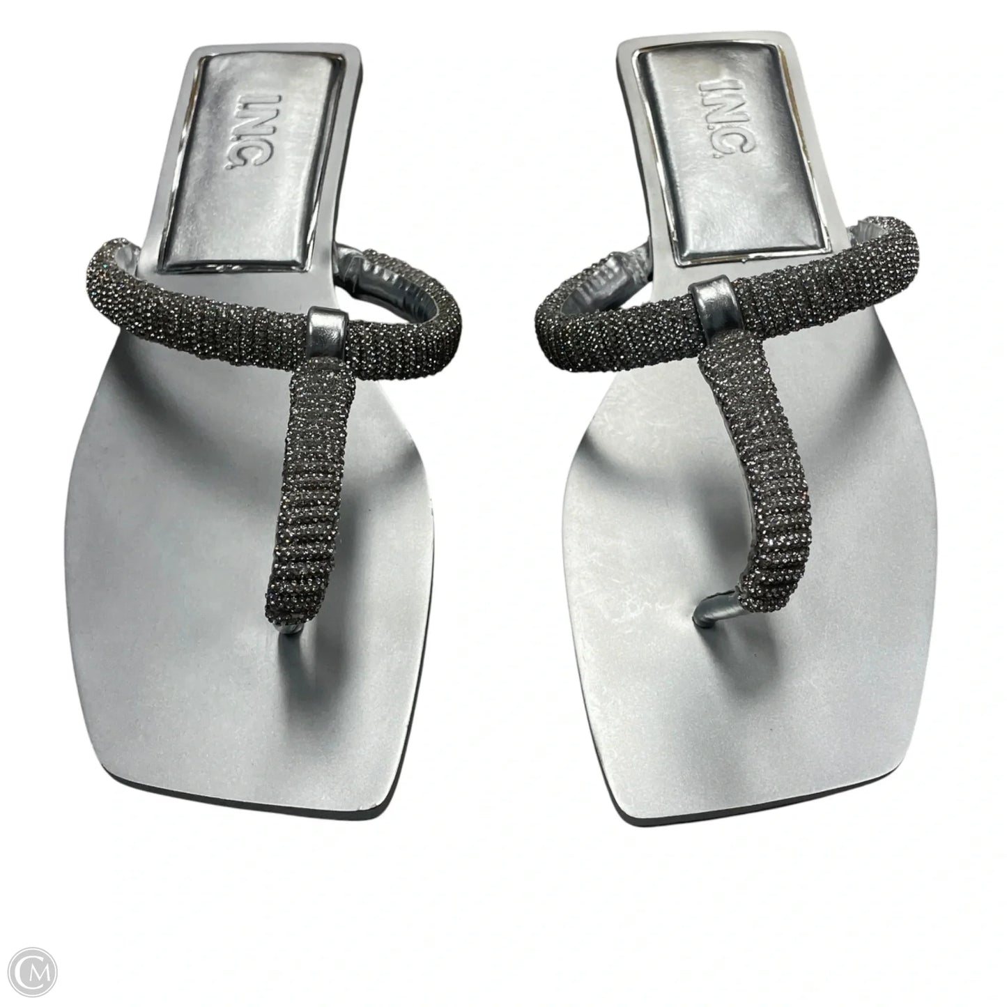 Sandals Flats By Inc In Silver, Size: 9.5