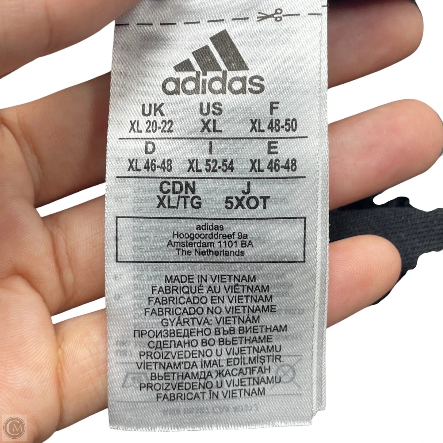 Athletic Sweatshirt Hoodie By Adidas In Black & White, Size: Xl