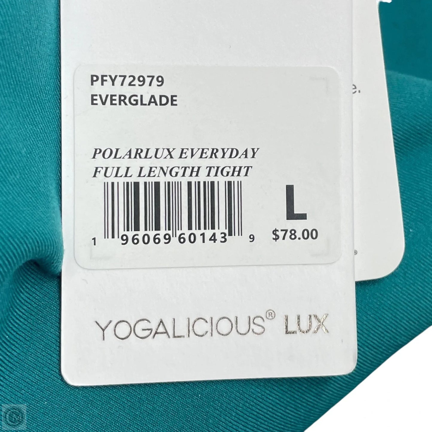 Athletic Leggings By Yogalicious In Teal, Size: L