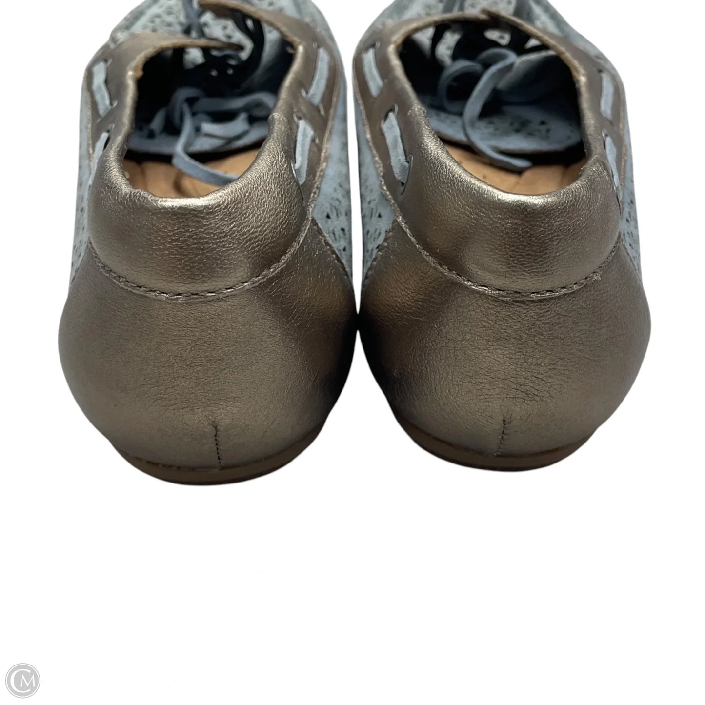 Shoes Flats By Earth In Blue & Gold, Size: 9.5