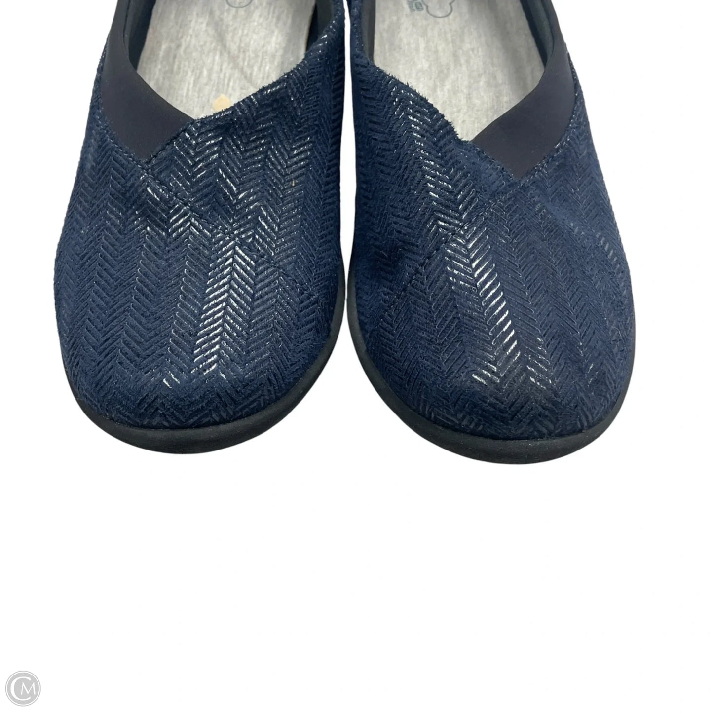 Shoes Flats By Clarks In Black & Blue, Size: 9.5