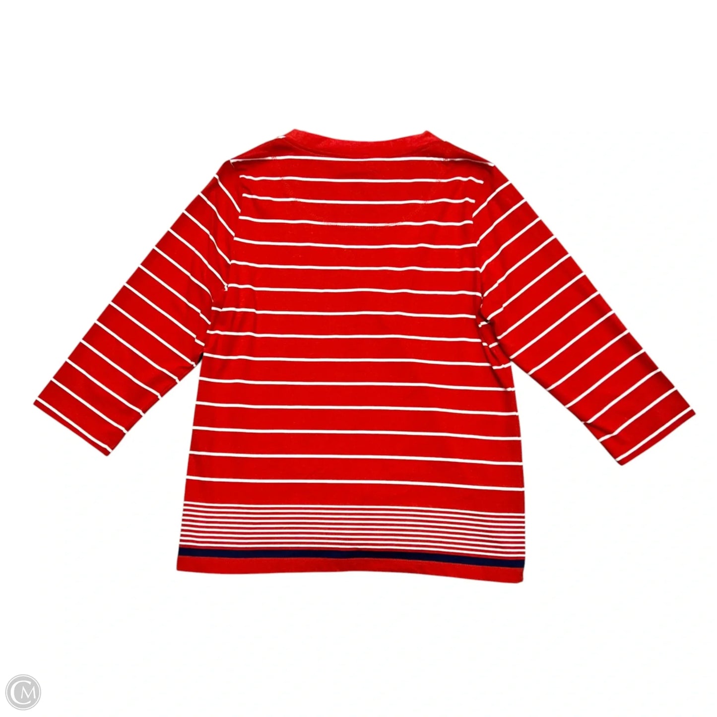 Cardigan By Onque Casuals In Red & White, Size: Xl