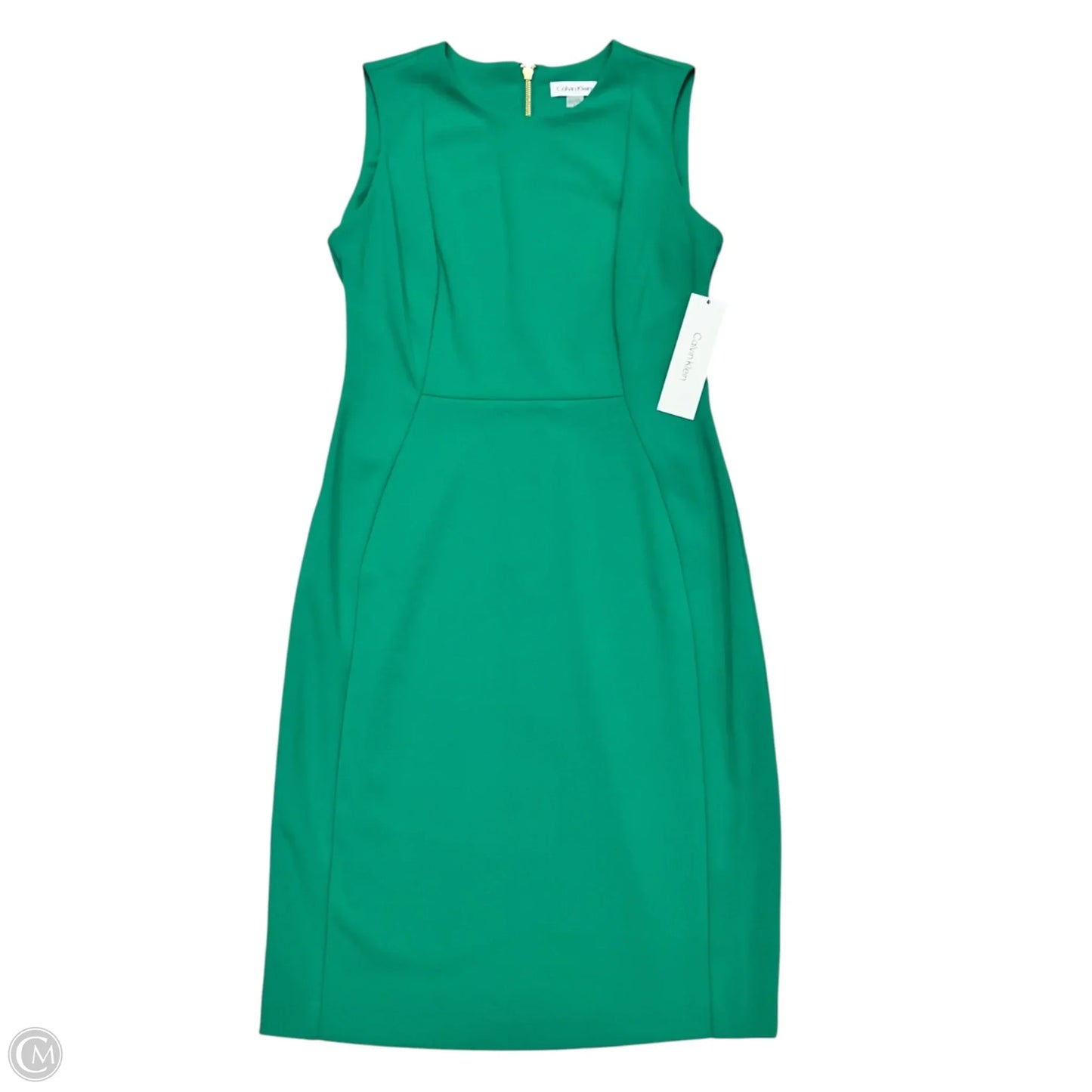 Dress Work By Calvin Klein In Green, Size: M
