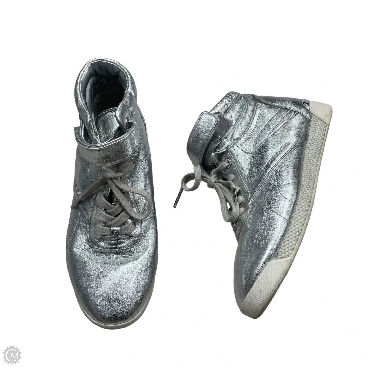 Shoes Sneakers By Michael By Michael Kors In Silver, Size: 8.5