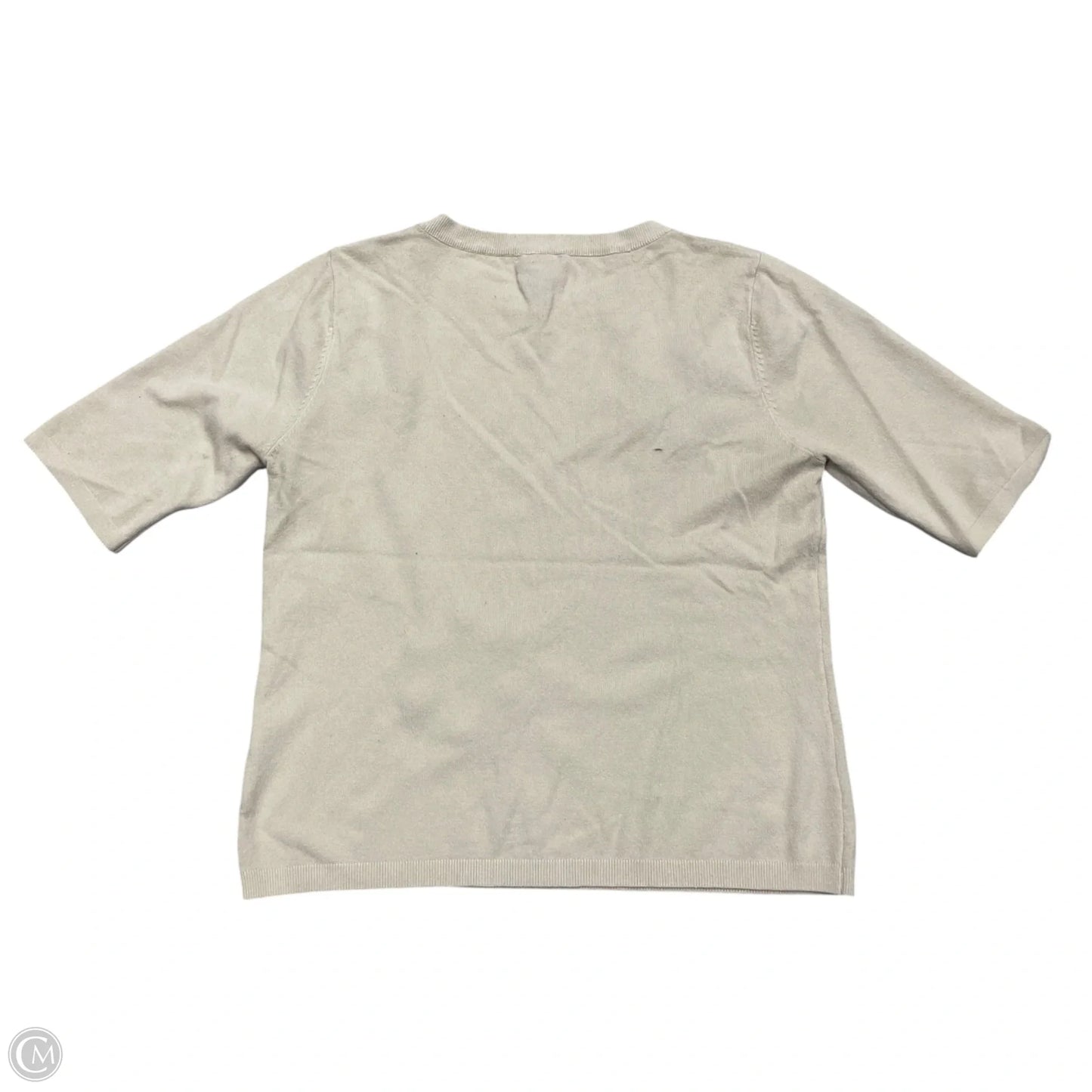 Top Short Sleeve By Aaeda In Cream, Size: M