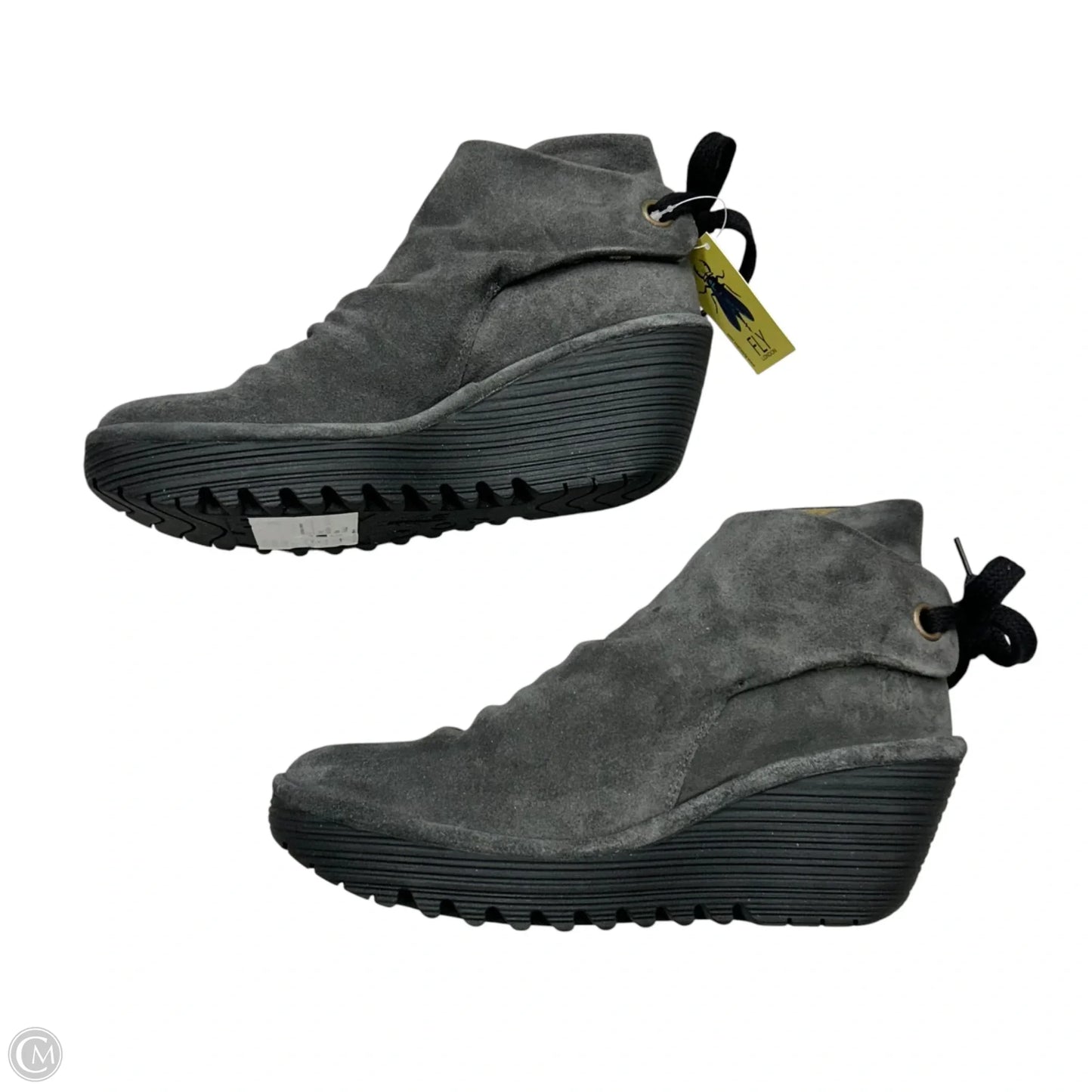 Boots Ankle Heels By Fly London In Grey, Size: 8.5
