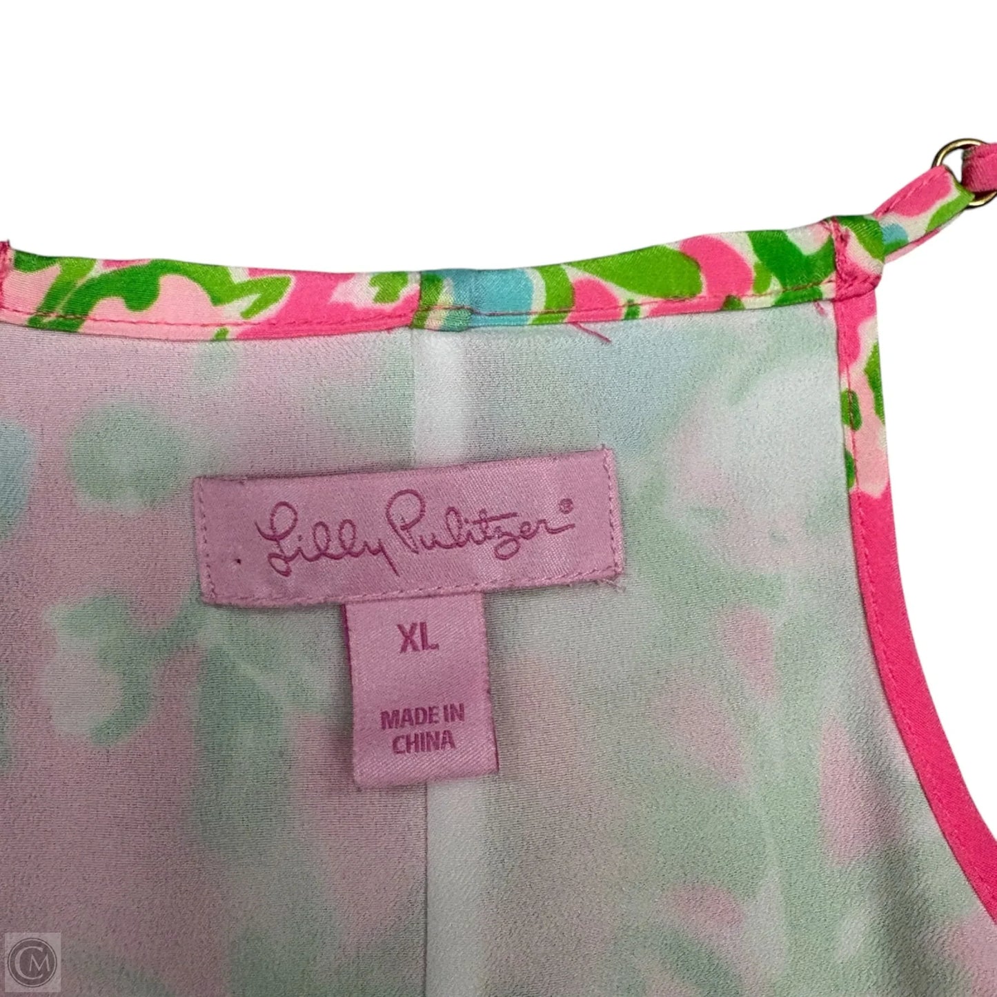 Dress Designer By Lilly Pulitzer In Green & Pink, Size: Xl