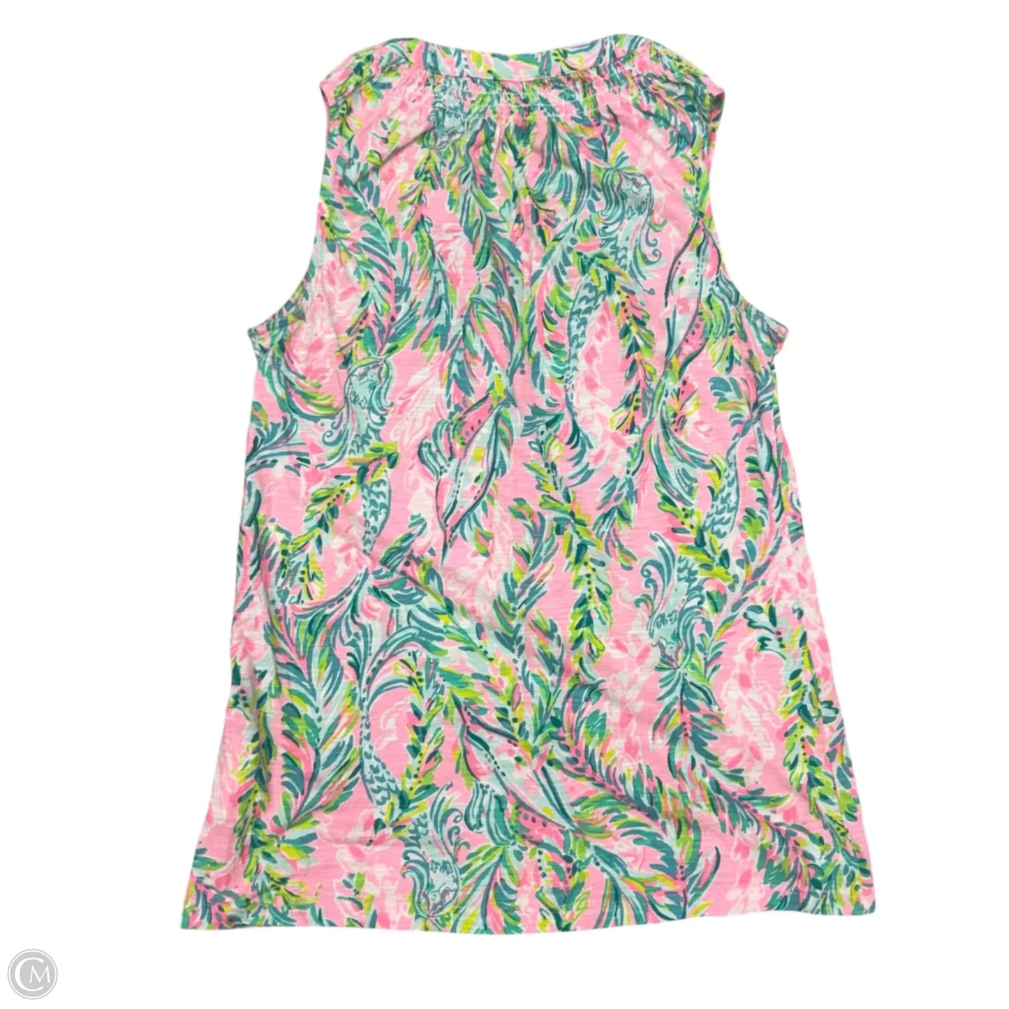 Top Sleeveless Designer By Lilly Pulitzer In Blue & Pink, Size: Xs