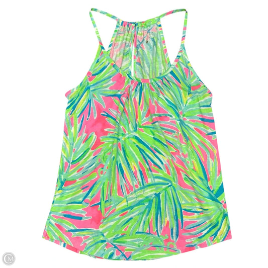 Top Sleeveless Designer By Lilly Pulitzer In Green & Pink, Size: S
