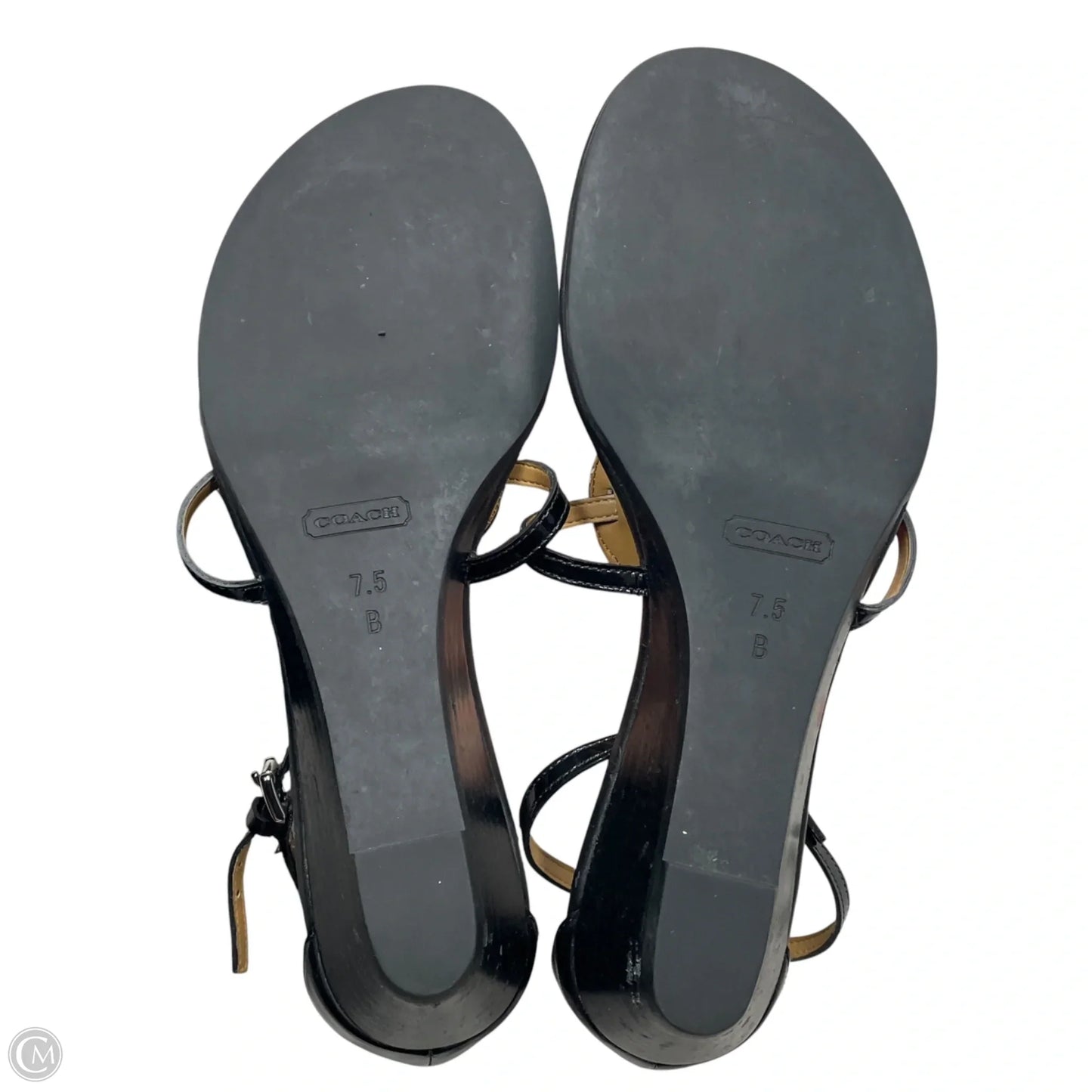 Sandals Designer By Coach In Black, Size: 7.5