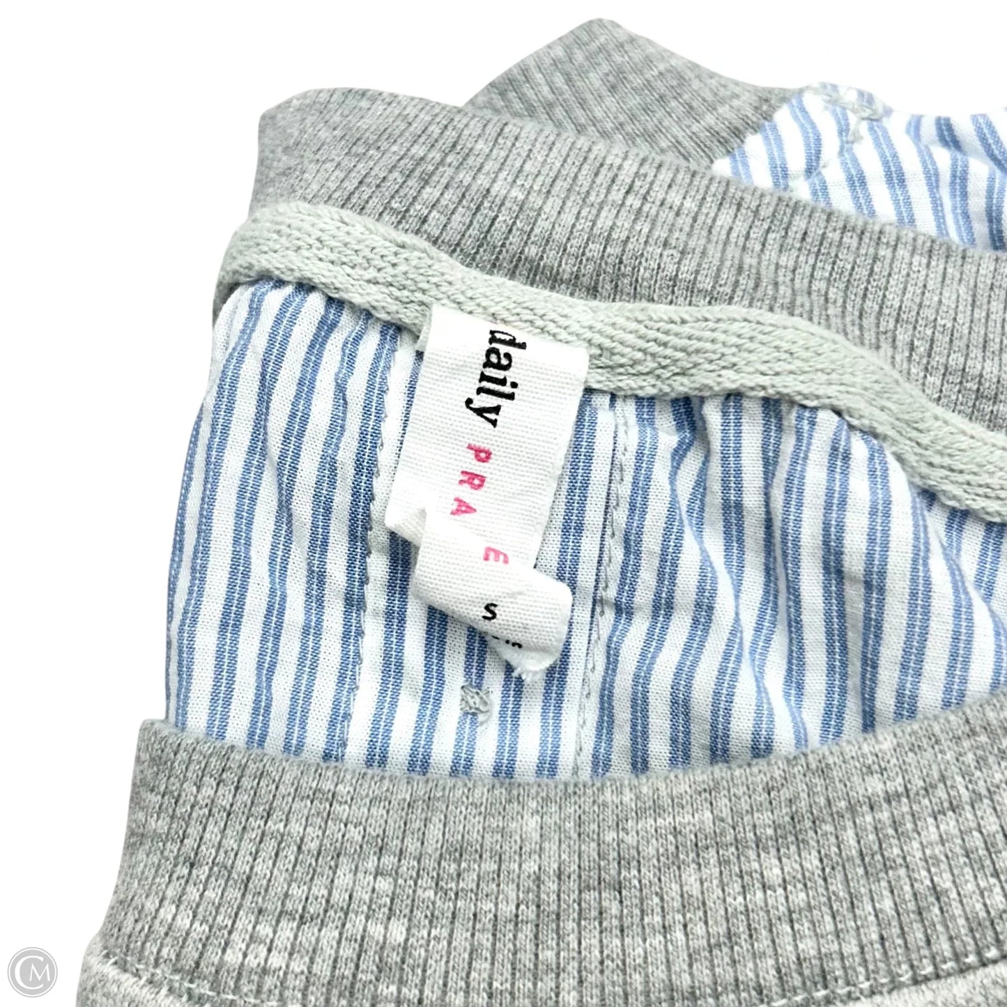 Top Short Sleeve By Daily Practice By Anthropologie In Blue & Grey, Size: S