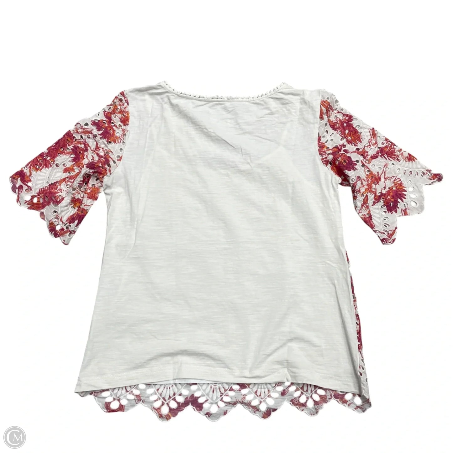Top Short Sleeve By Porridge In Pink & White, Size: Xs