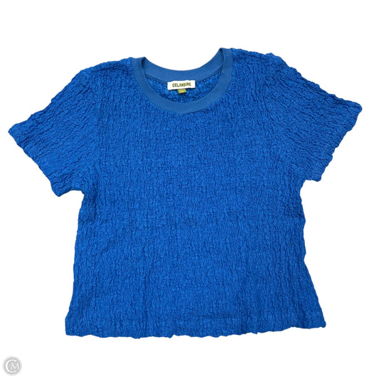 Top Short Sleeve By Celandine In Blue, Size: S
