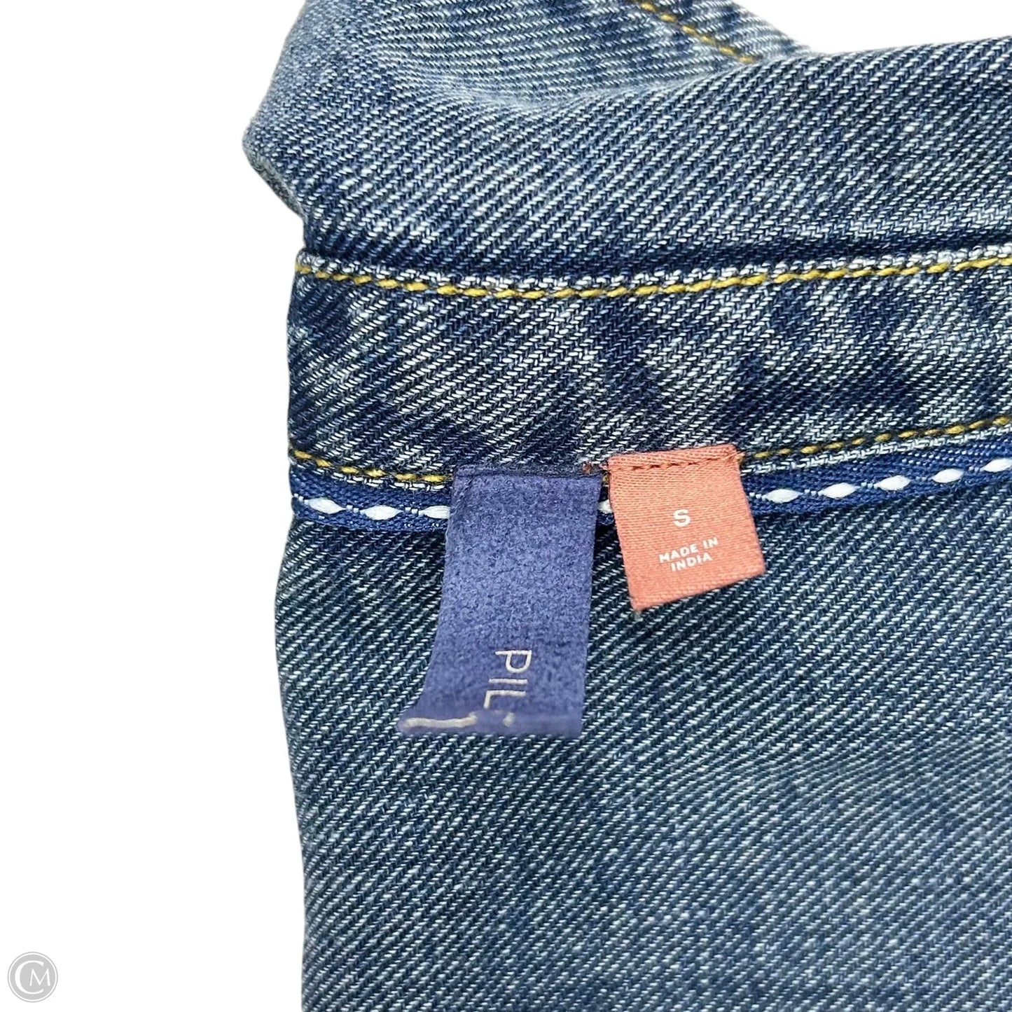 Top Long Sleeve By Pilcro In Blue Denim, Size: S