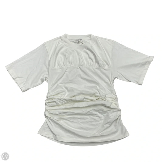 Top Short Sleeve By Nation In White, Size: M