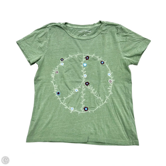 Top Short Sleeve By Lucky Brand In Green, Size: S