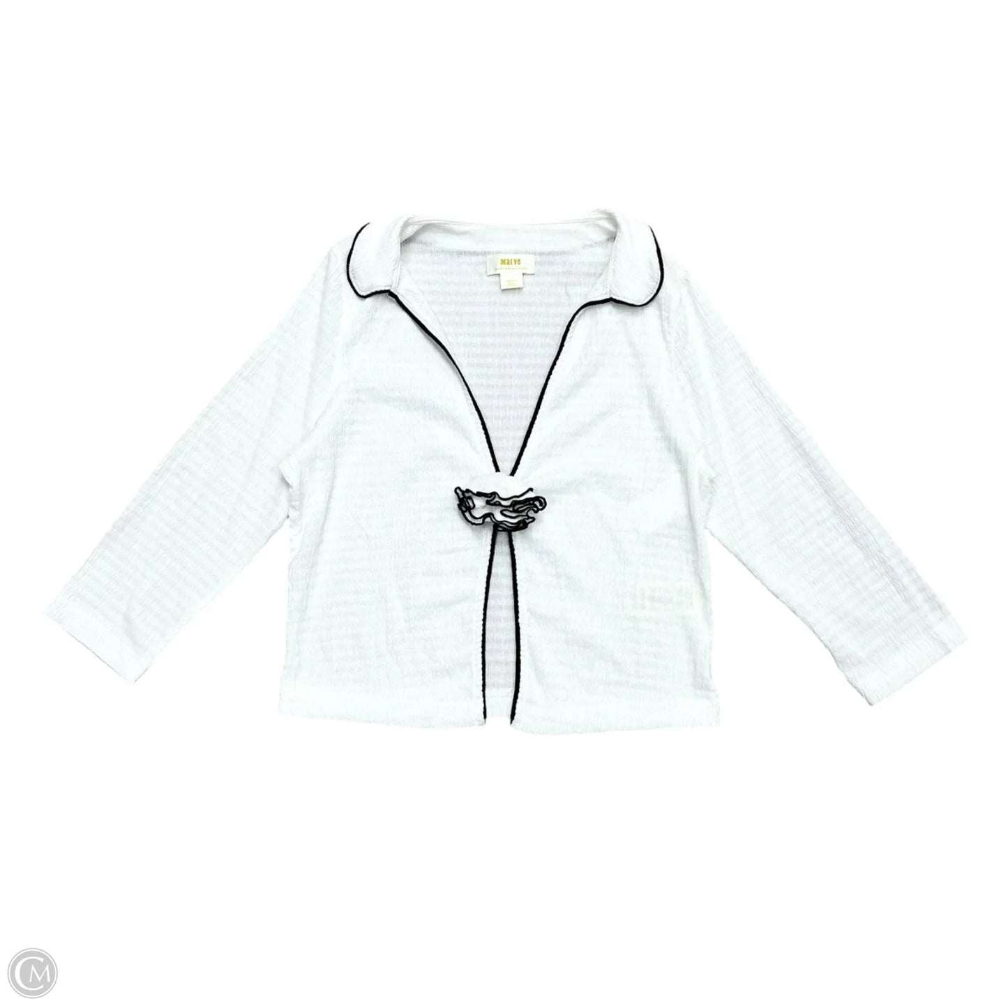 Top Long Sleeve By Maeve In White, Size: S
