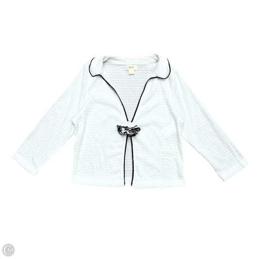 Top Long Sleeve By Maeve In White, Size: S