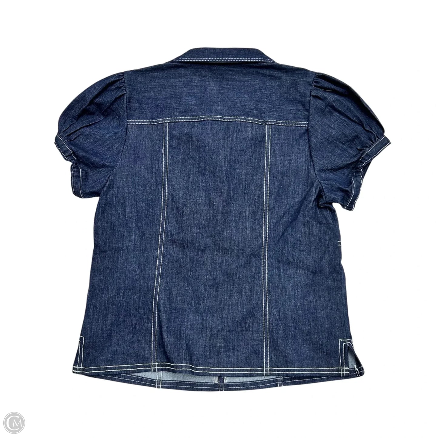 Top Short Sleeve By Pilcro In Blue Denim, Size: M