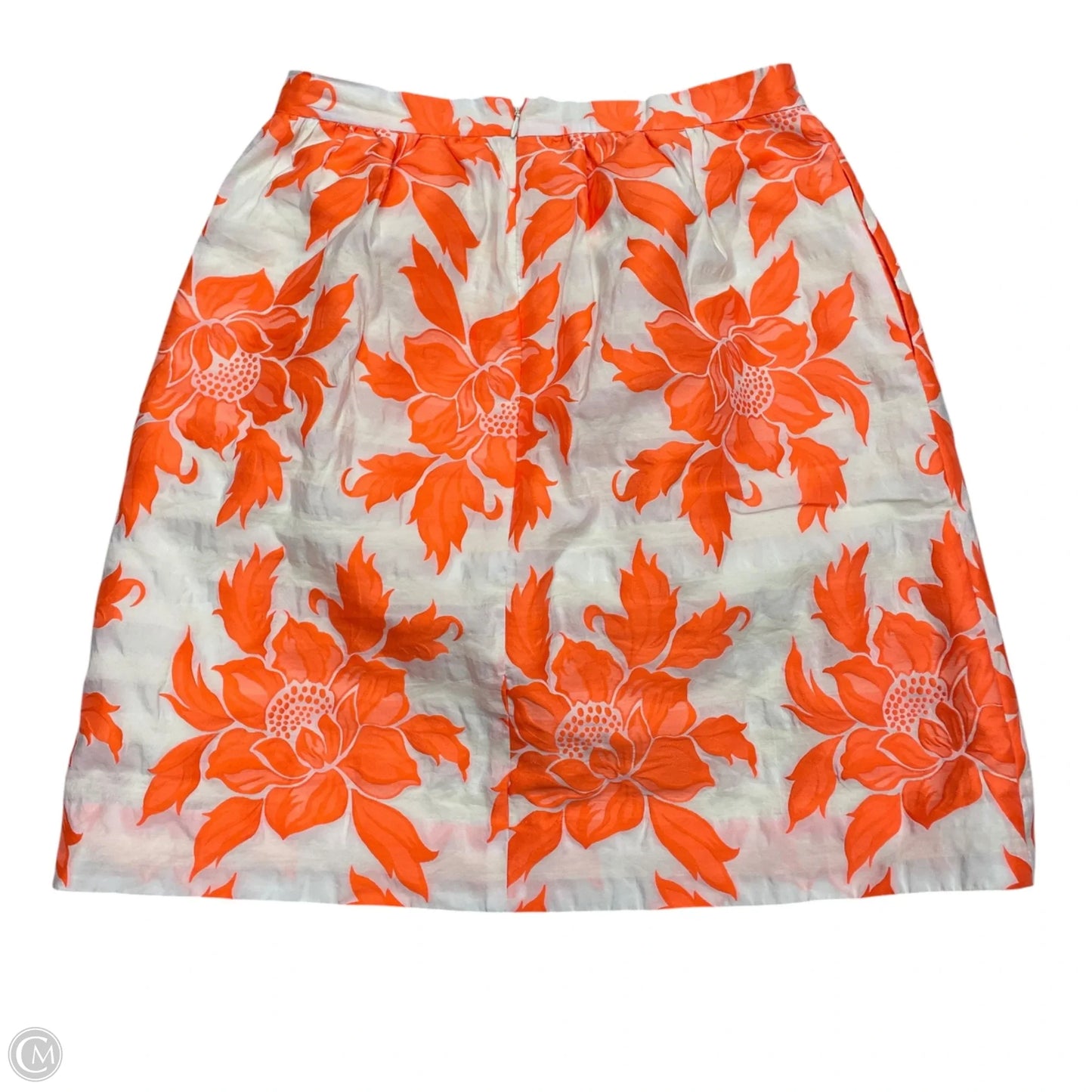 Skirt Midi By J. Crew In Orange & White, Size: 6