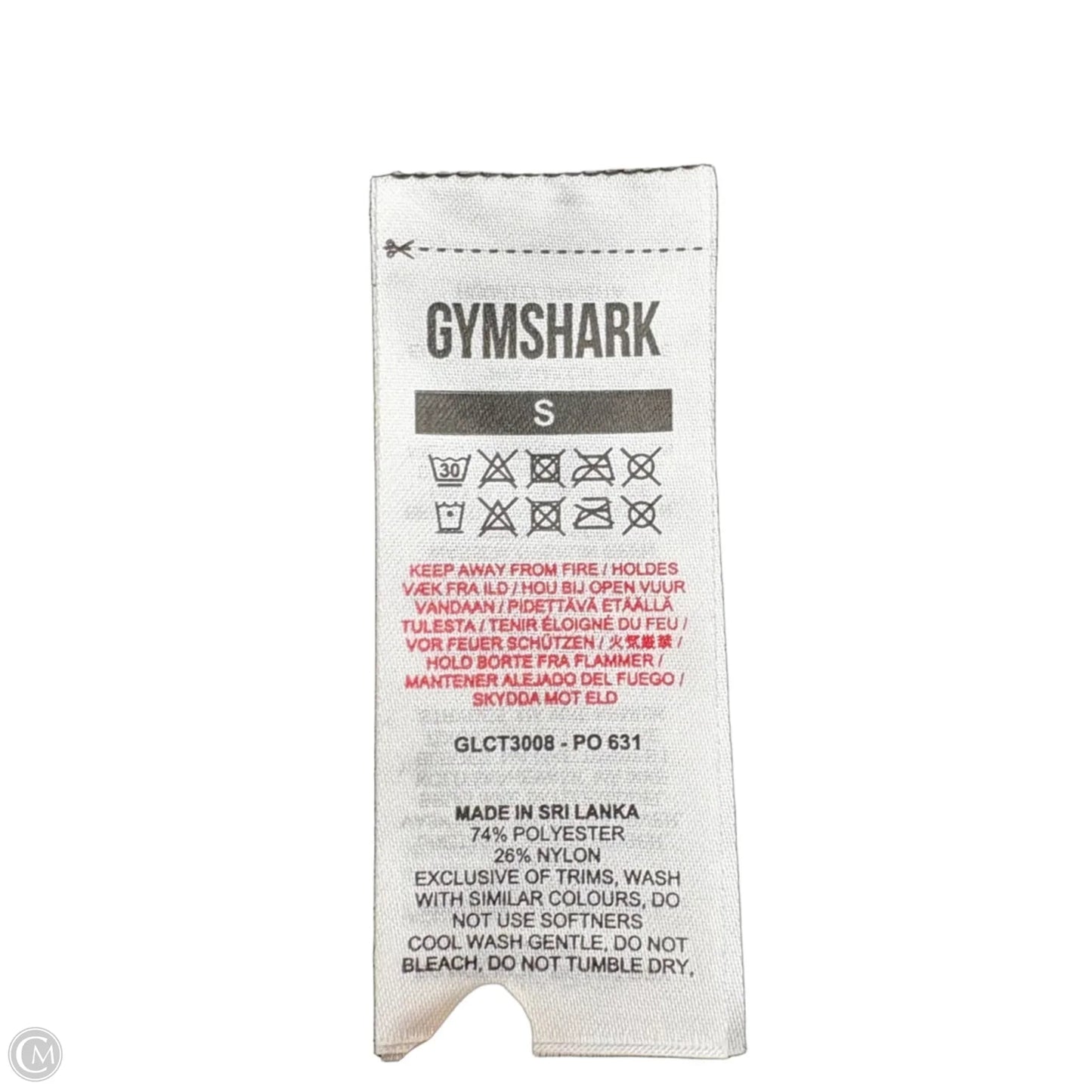 Athletic Top Short Sleeve By Gym Shark In Black, Size: S