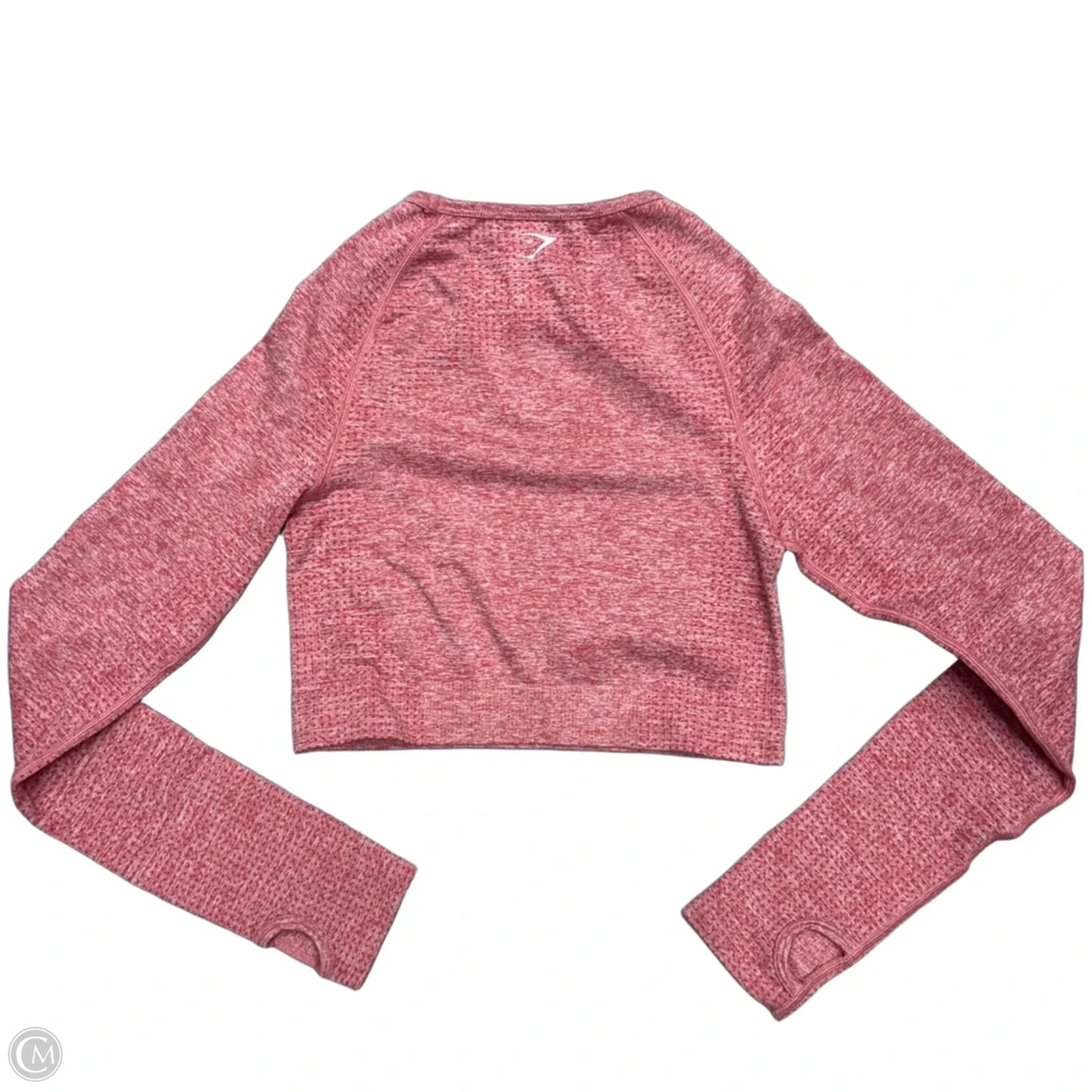 Athletic Top Long Sleeve Collar By Gym Shark In Red, Size: S