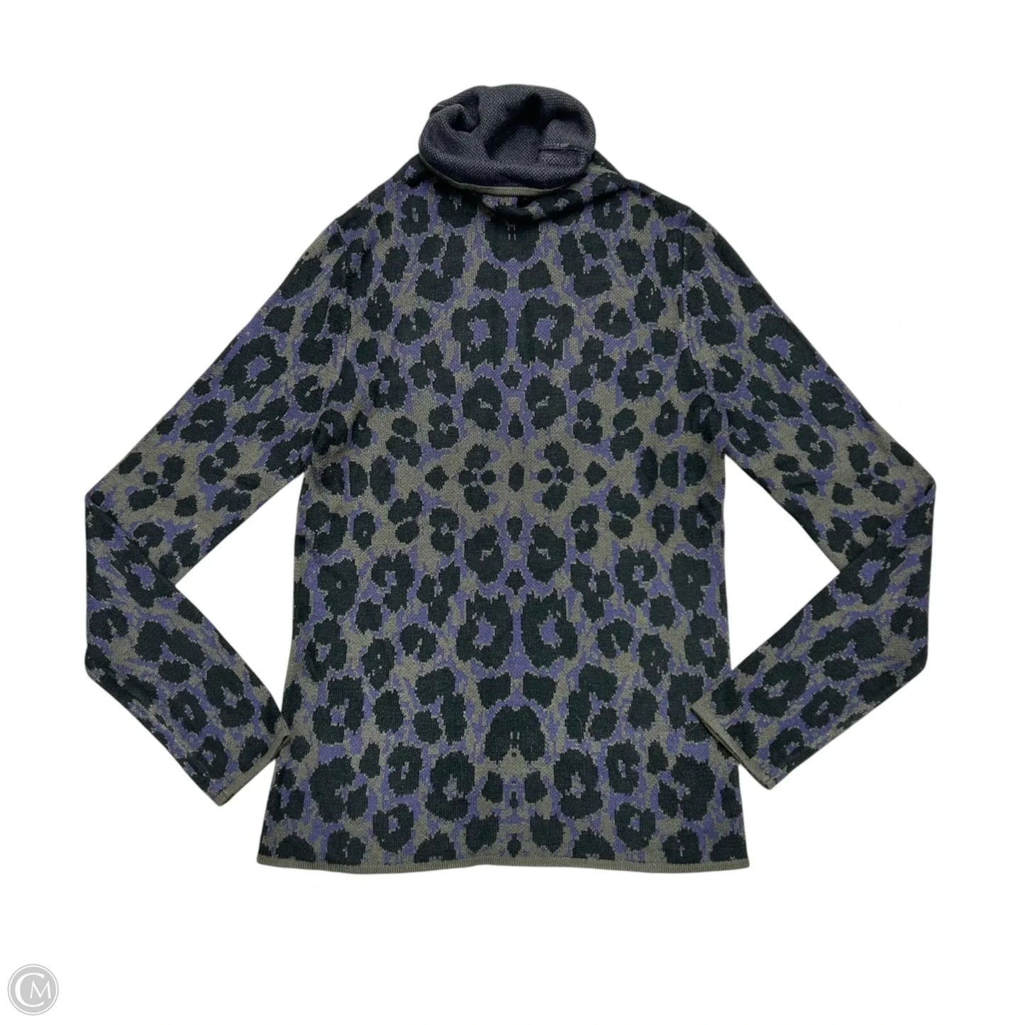 Top Long Sleeve By Anthropologie In Black & Green, Size: Xs