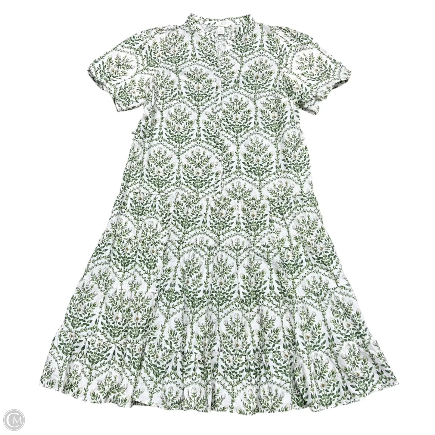 Dress Party Long By H&m In Green & White, Size: Xxl