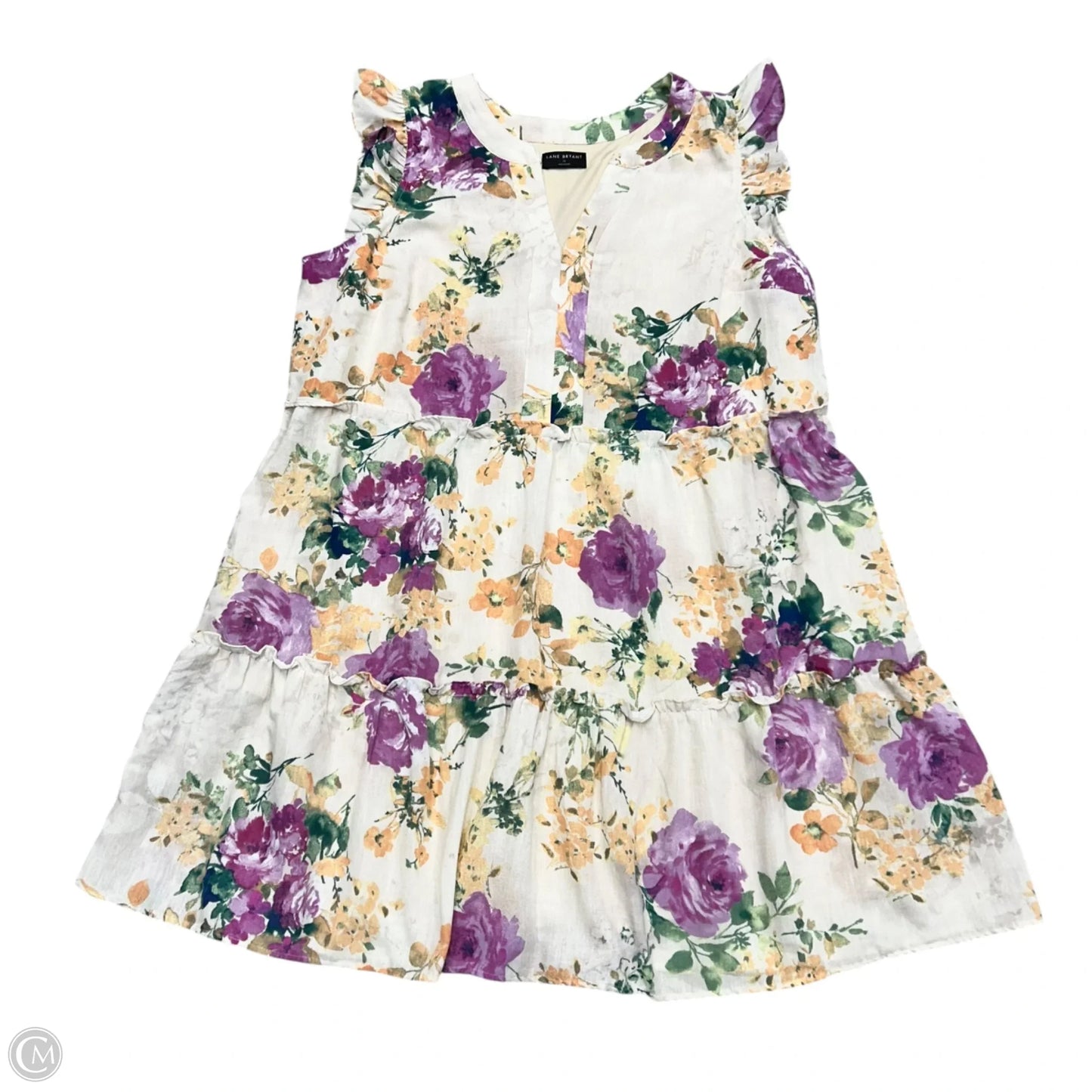 Dress Party Midi By Lane Bryant In Floral Print, Size: Xl