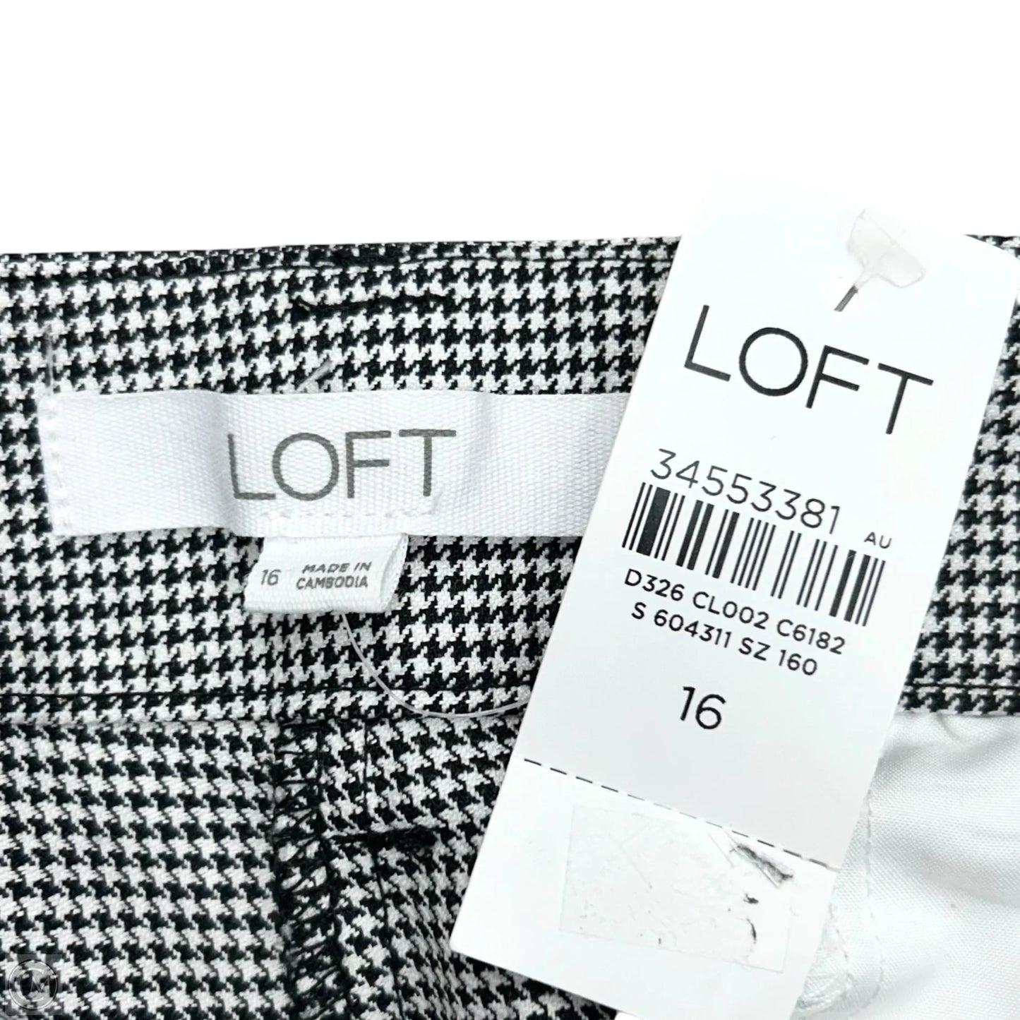 Pants Dress By Loft In Black & White, Size: 16