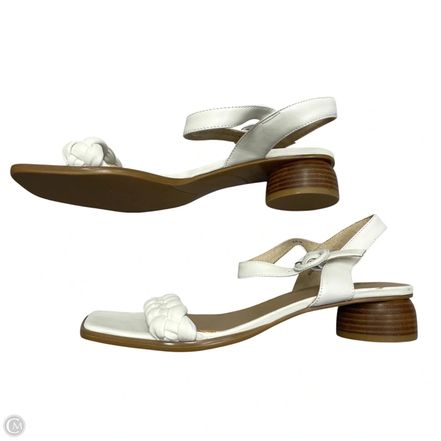 Sandals Heels Kitten By Vaneli In White, Size: 10