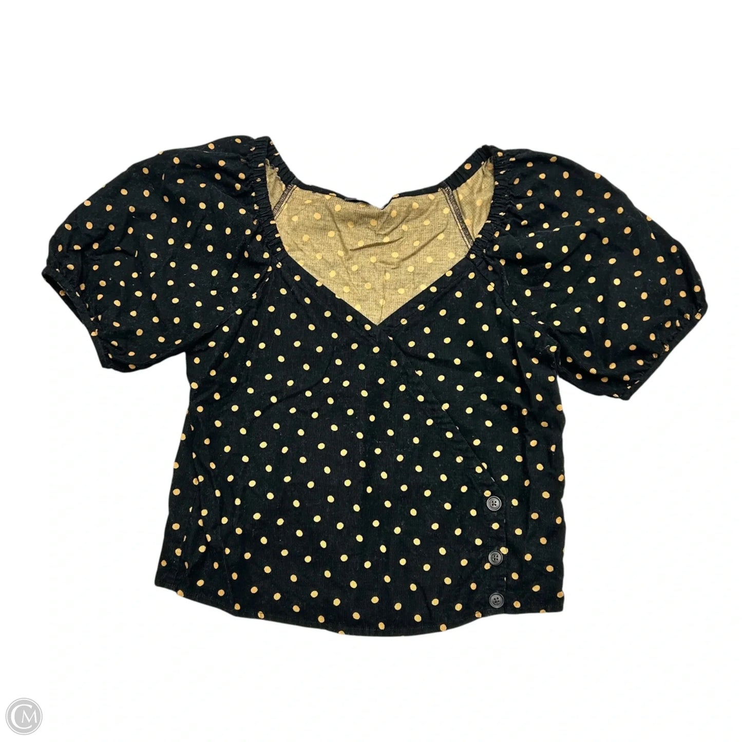 Top Short Sleeve By Madewell In Black & Brown, Size: Xs