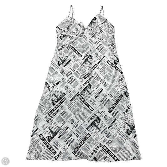 Dress Casual Midi By Pink In Black & White, Size: L