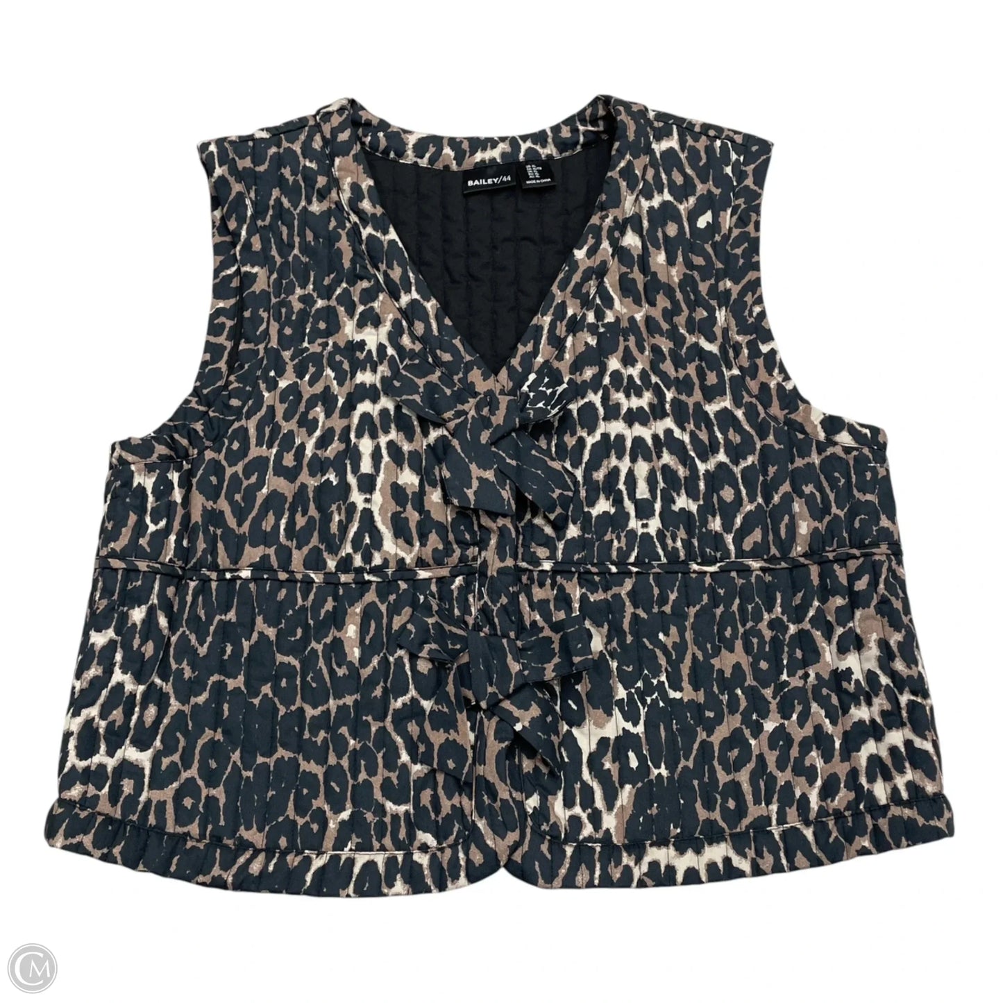 Vest Puffer & Quilted By Bailey 44 In Leopard Print, Size: Xl