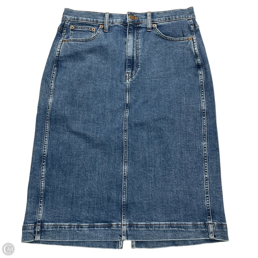 Skirt Midi By J. Crew In Blue Denim, Size: 8