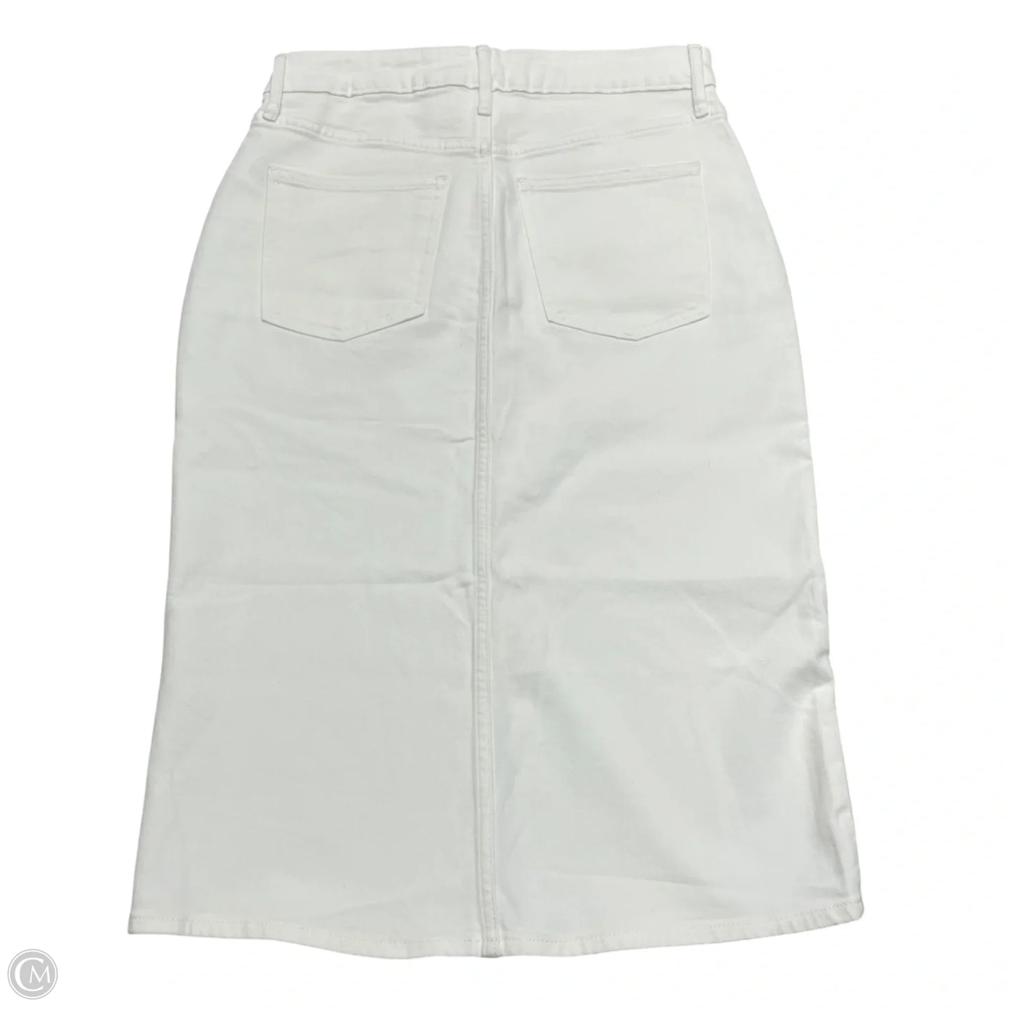 Skirt Midi By Gap In White Denim, Size: 8
