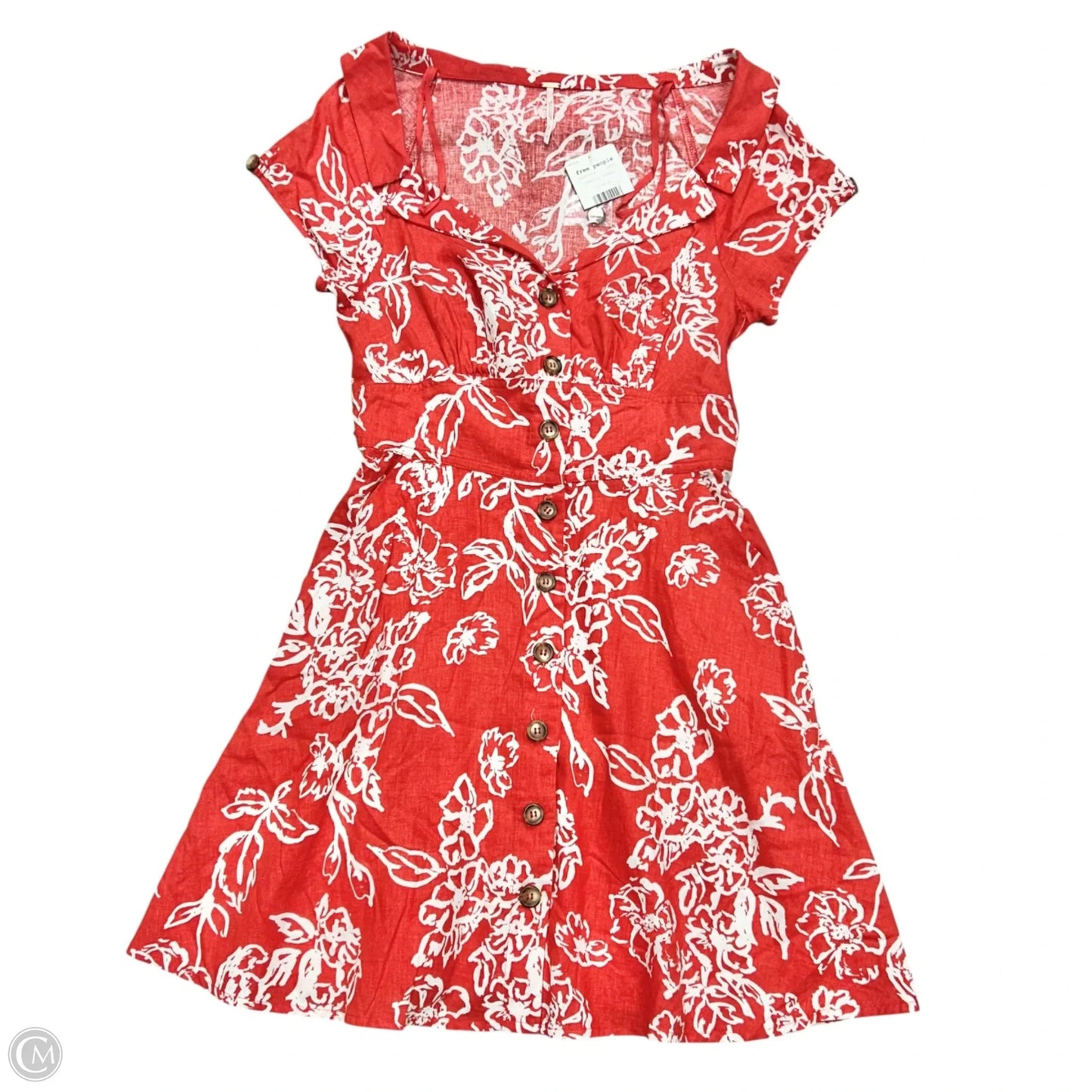 Dress Casual Short By Free People In Red & White, Size: M