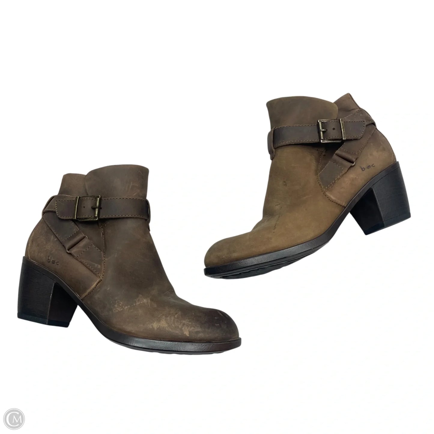 Boots Ankle Heels By Boc In Brown, Size: 7