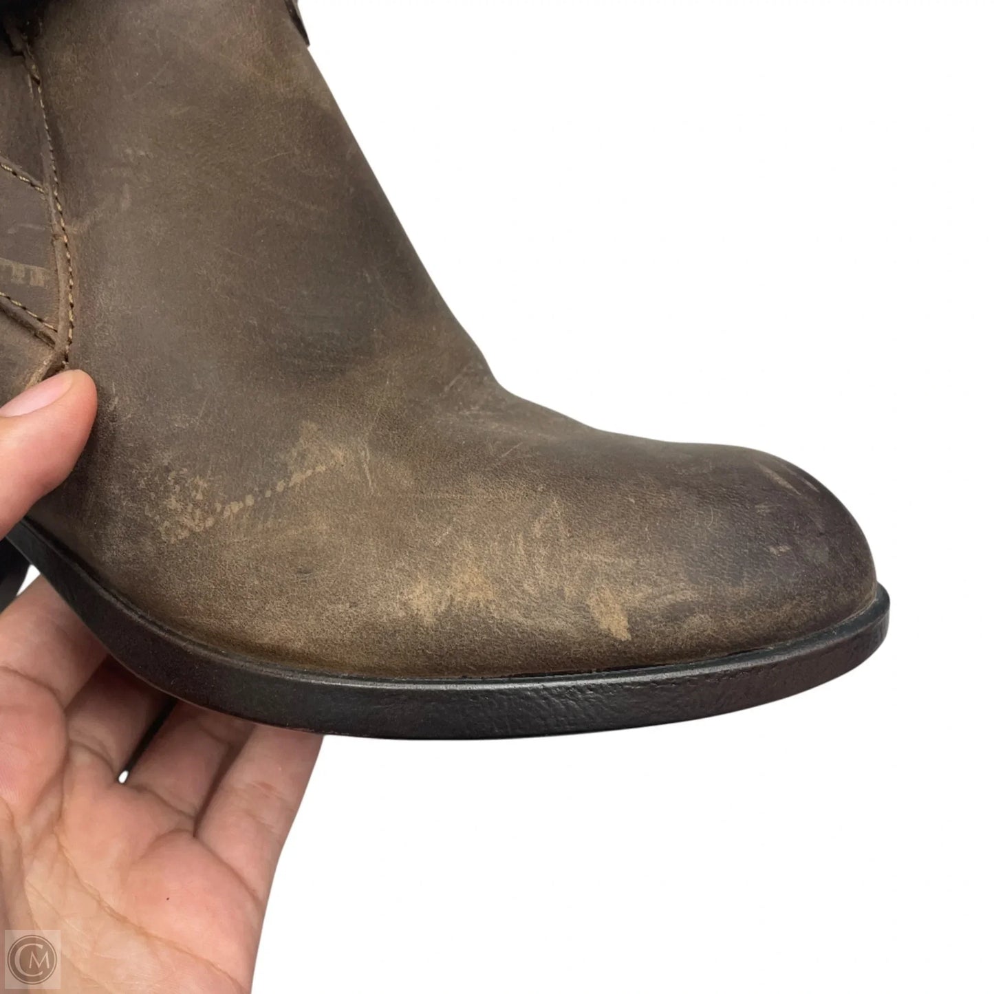 Boots Ankle Heels By Boc In Brown, Size: 7