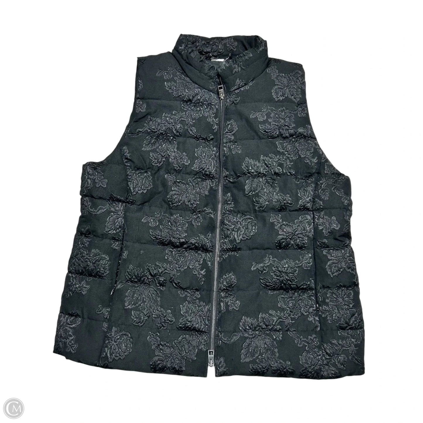 Vest Puffer & Quilted By Chicos In Black, Size: L
