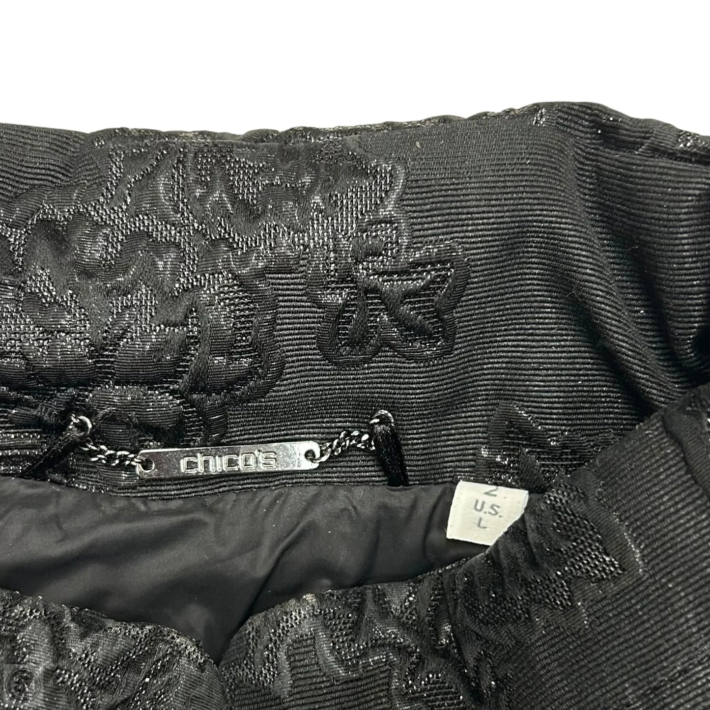 Vest Puffer & Quilted By Chicos In Black, Size: L