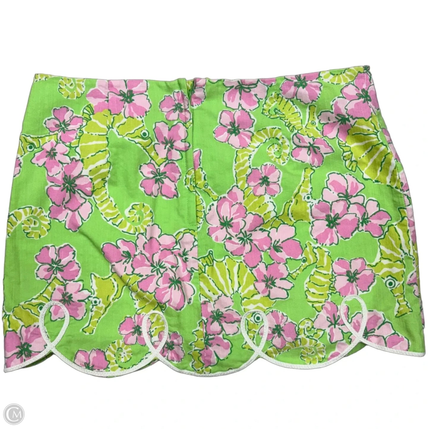 Skirt Designer By Lilly Pulitzer In Green & Pink, Size: 0