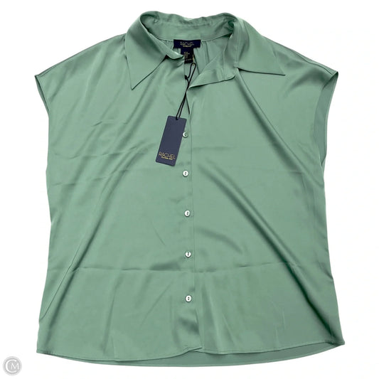 Blouse Short Sleeve By Rachel Zoe In Green, Size: M