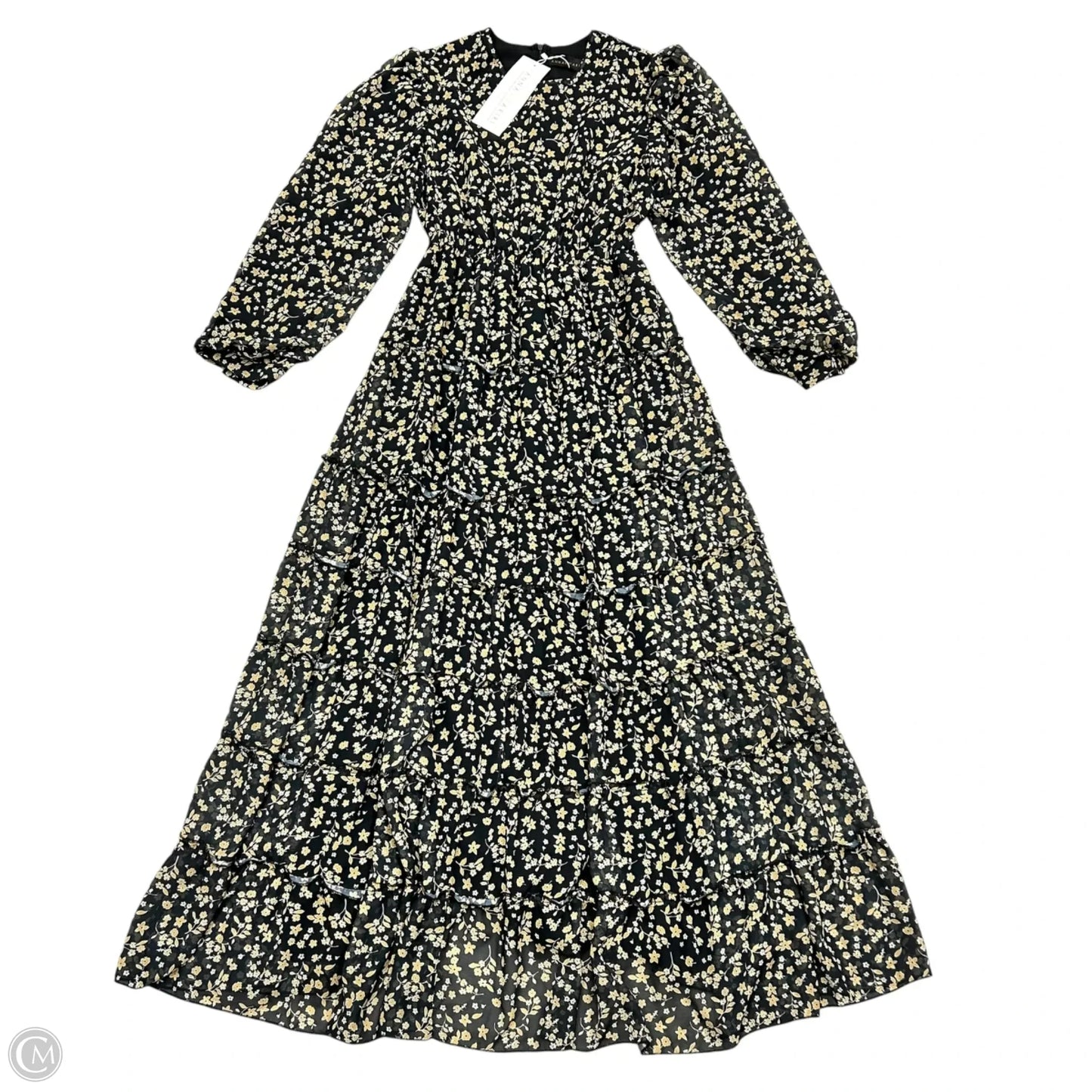 Dress Party Long By Annahhariri In Black & Yellow, Size: L